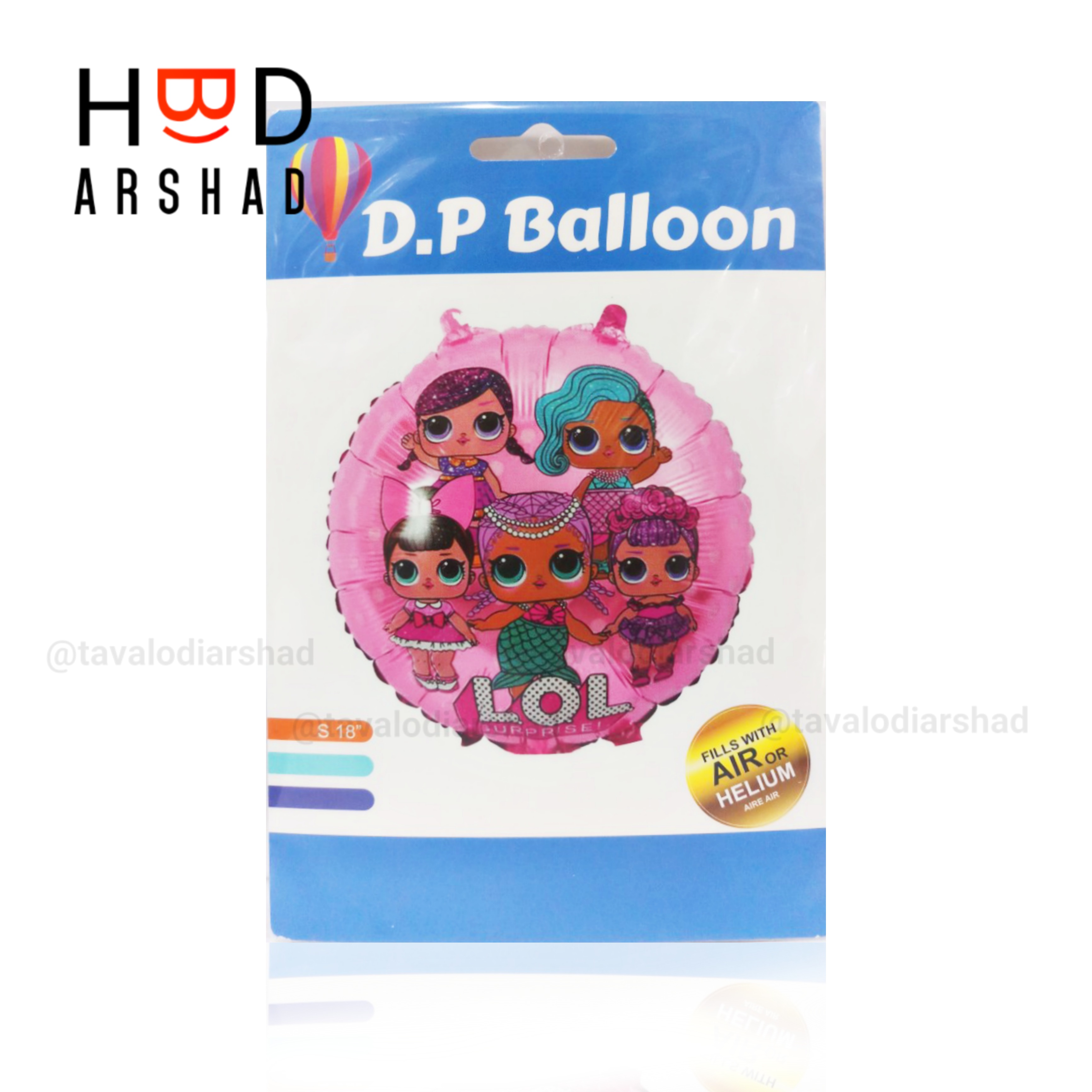 بادکنگ فویلی گرد  ال او ال